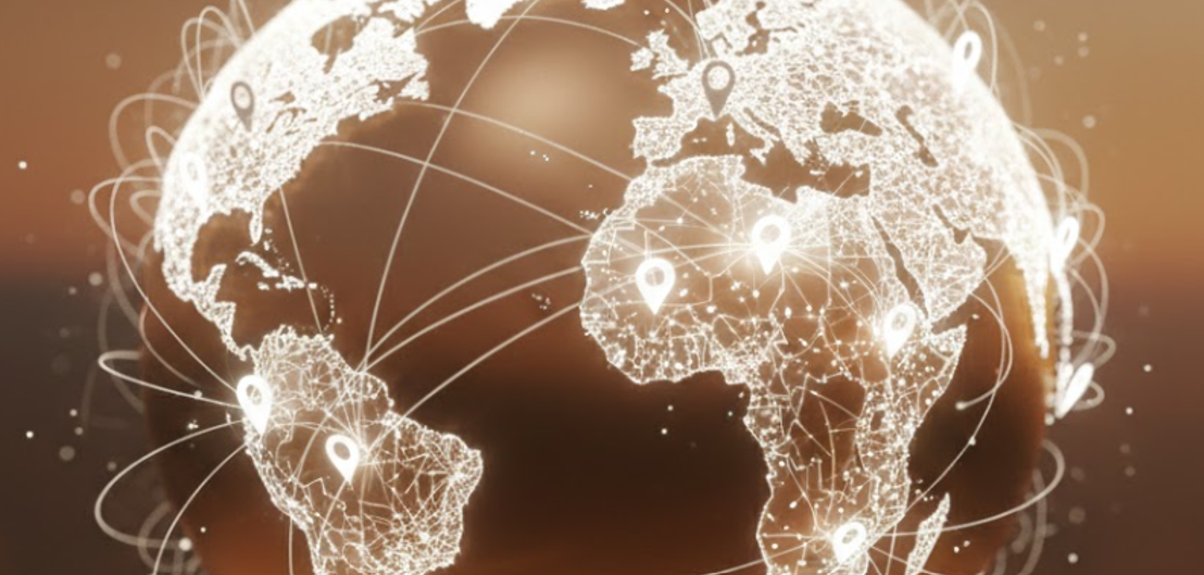 Mapa de cobertura mundial de AB&C Logística